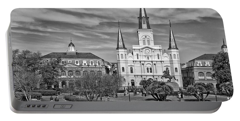 St. Louis Cathedral Portable Battery Charger featuring the photograph St. Louis Cathedral New Orleans #1 by Ron White