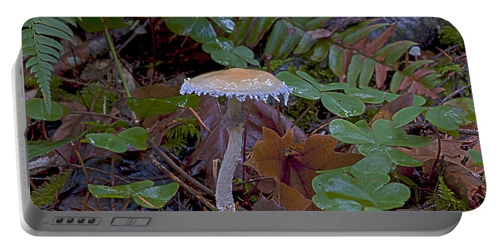 Stropharia Ambigua Portable Battery Charger featuring the photograph Stropharia ambigua #1 by Betty Depee