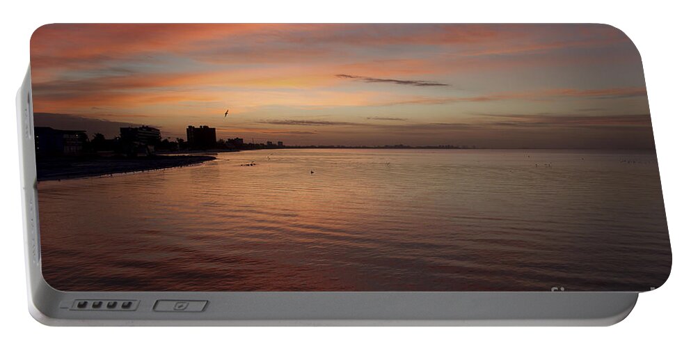 Sunrise Portable Battery Charger featuring the photograph Sunrise over Fort Myers Beach Photo by Meg Rousher
