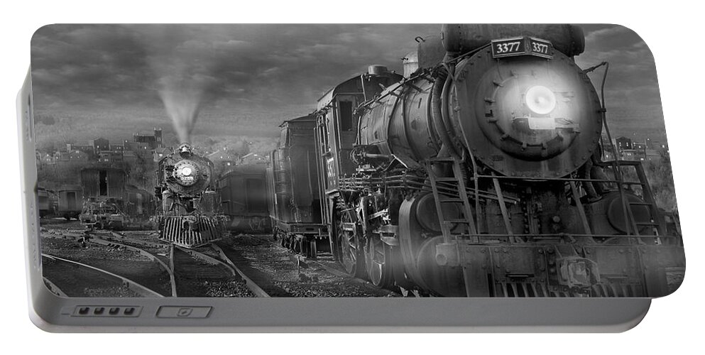 Transportation Portable Battery Charger featuring the photograph The Yard by Mike McGlothlen