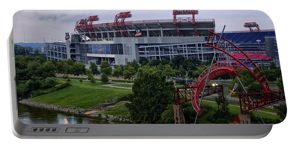 Titans Portable Battery Charger featuring the photograph Titans LP Field #1 by Diana Powell