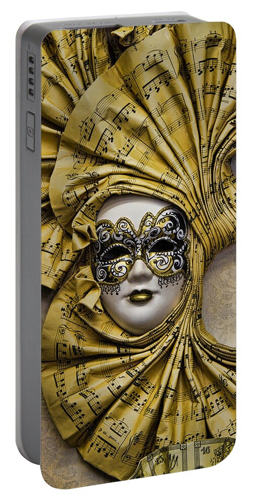Venetian Portable Battery Charger featuring the photograph Venetian Carnaval Mask #1 by David Smith