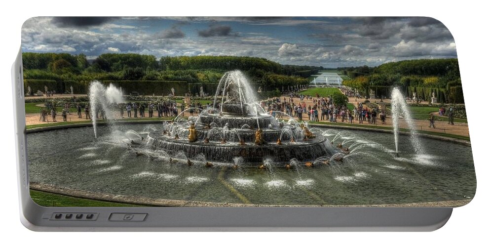 Versailles Fountain Portable Battery Charger featuring the photograph Versailles Fountain #1 by Michael Kirk