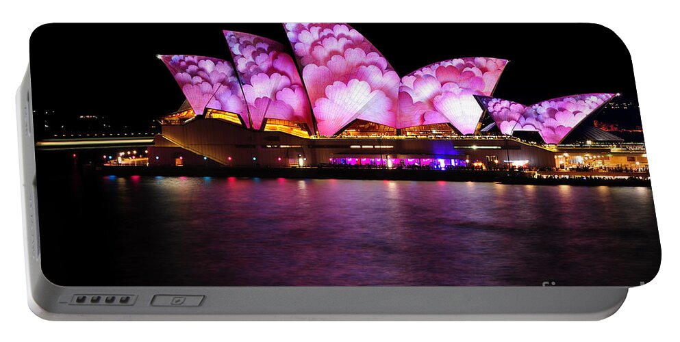 Photography Portable Battery Charger featuring the photograph Vivid Sydney 2014 - Opera House 2 by Kaye Menner by Kaye Menner