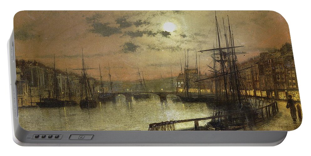 Whitby Portable Battery Charger featuring the painting Whitby by John Atkinson Grimshaw