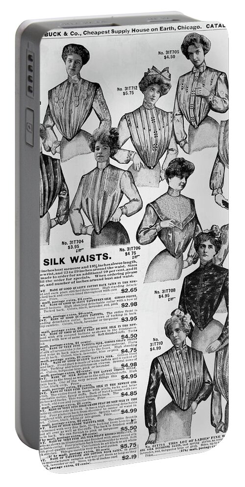 1902 Portable Battery Charger featuring the drawing Women's Fashion, 1902 #1 by Granger