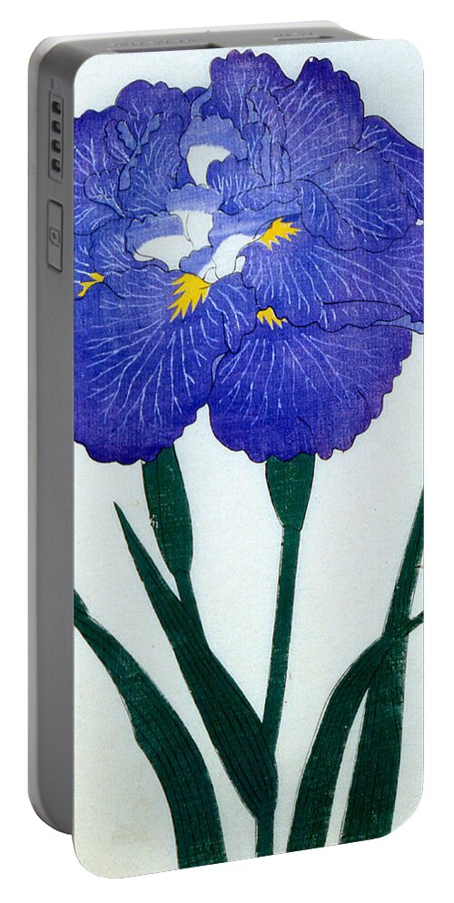 Floral Portable Battery Charger featuring the painting Japanese Flower by Japanese School