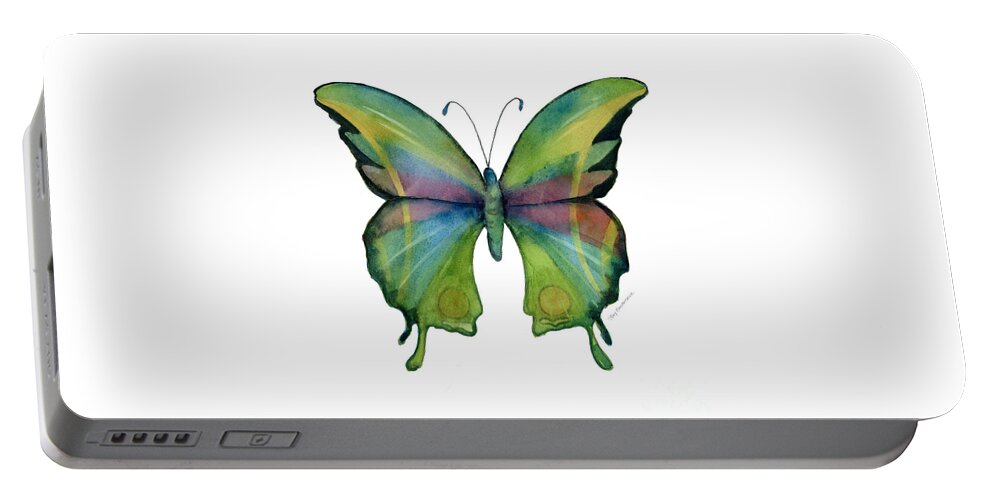 Prism Portable Battery Charger featuring the painting 11 Prism Butterfly by Amy Kirkpatrick