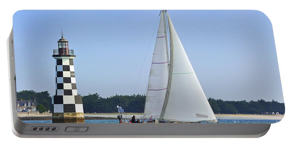 Sailing Boat Portable Battery Charger featuring the photograph 120118p306 by Arterra Picture Library