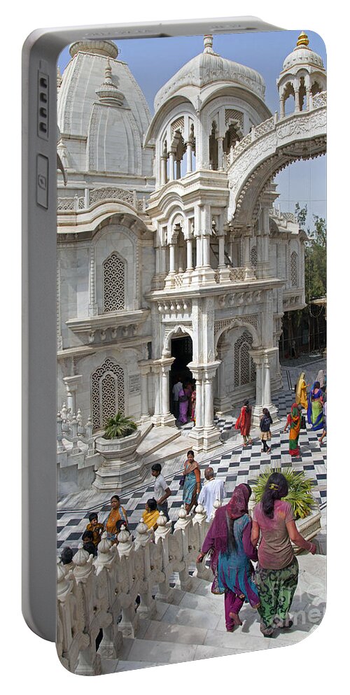 Sri Krishna-balaram Mandir Portable Battery Charger featuring the photograph 120801p055 by Arterra Picture Library