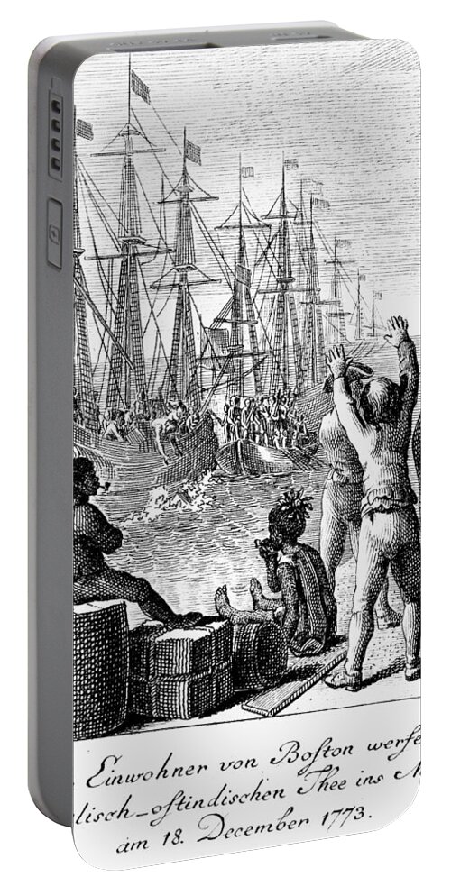 1773 Portable Battery Charger featuring the photograph Boston Tea Party, 1773 #13 by Granger