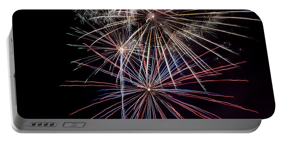 Fireworks Portable Battery Charger featuring the photograph Local Fireworks #13 by Mark Dodd