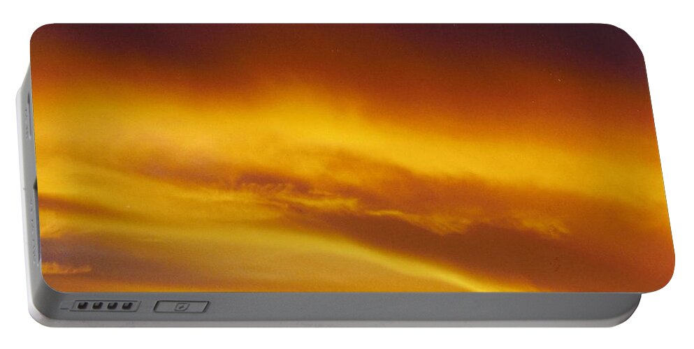 Gold And Red Sky Portable Battery Charger featuring the photograph Sky Scape #144 by Robert Floyd