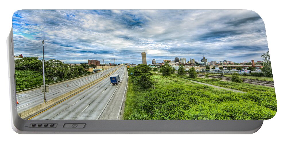 Buffalo Photographs Portable Battery Charger featuring the photograph 190 North by John Angelo Lattanzio