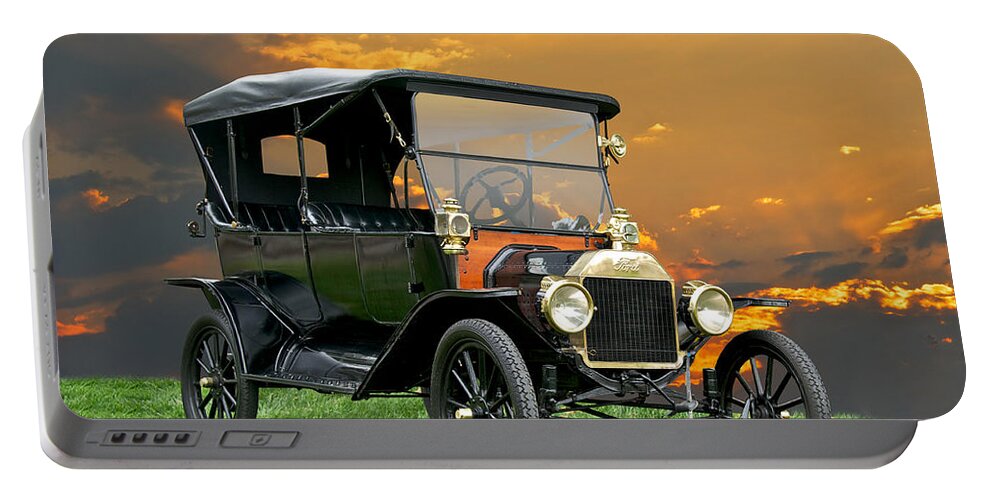 American Portable Battery Charger featuring the photograph 1914 Ford Model T Touring Car by Dave Koontz