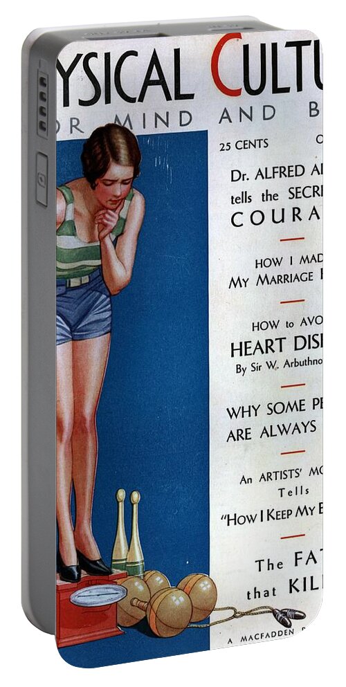 Magazine Portable Battery Charger featuring the photograph 1920s Magazine Cover Poster by Georgia Clare