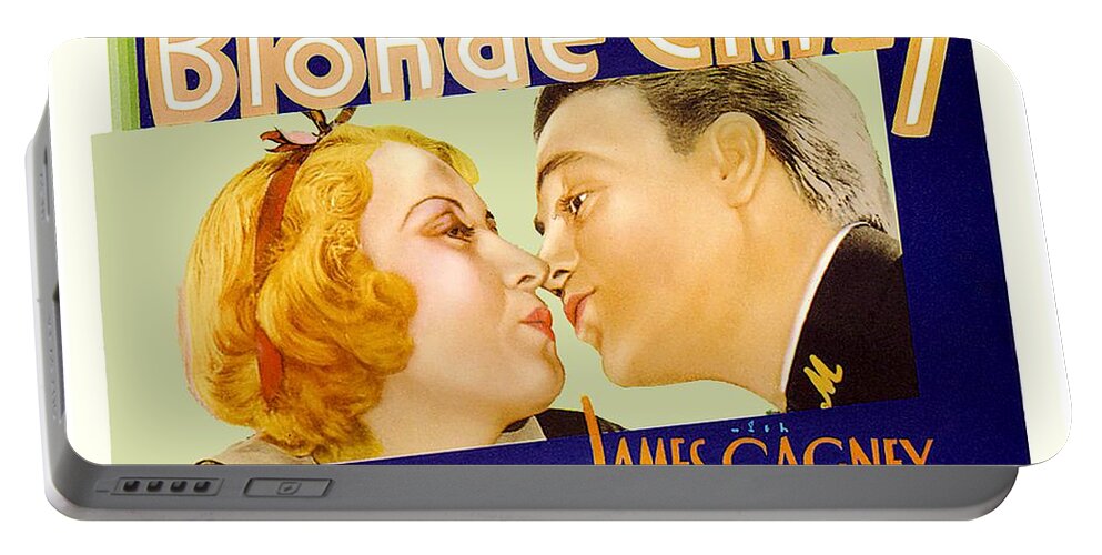 1931 Portable Battery Charger featuring the digital art 1931 - Blonde Crazy - Warner Brothers Movie Poster - James Cagney - Color by John Madison