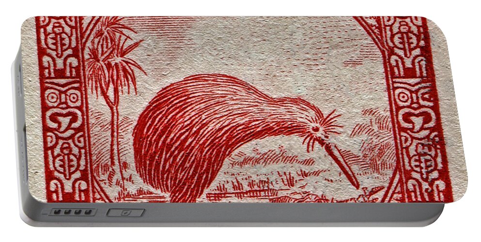 1936 Portable Battery Charger featuring the photograph 1936 New Zealand Kiwi Stamp by Bill Owen