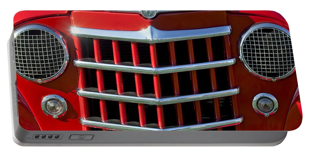 1950 Willys Jeepster Portable Battery Charger featuring the photograph 1950 Willys Jeepster Gtille by Jill Reger