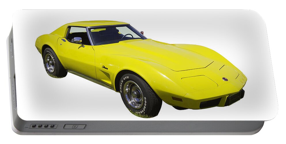 Car Portable Battery Charger featuring the photograph 1975 Corvette Stingray Sportscar by Keith Webber Jr