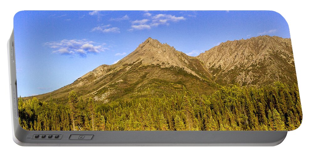 Trees Portable Battery Charger featuring the photograph Alaska Mountains by Chad Dutson