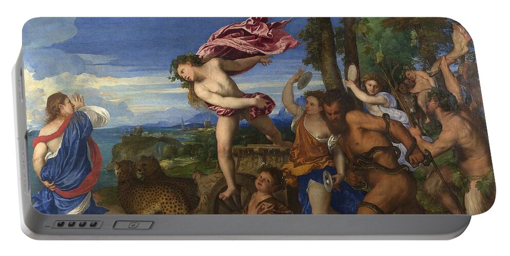 Titian Portable Battery Charger featuring the painting Bacchus and Ariadne #8 by Titian