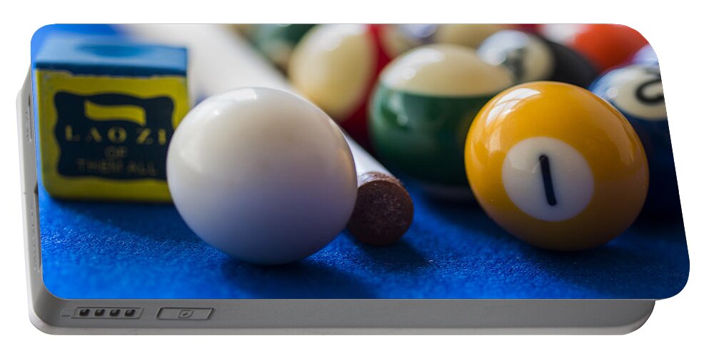 Pool Portable Battery Charger featuring the photograph Billiard balls #2 by Paulo Goncalves