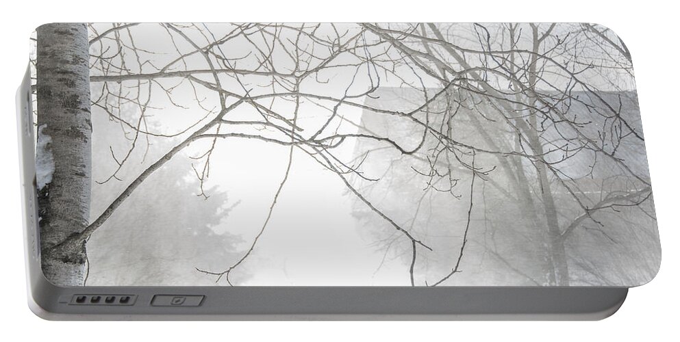 Shadows Portable Battery Charger featuring the photograph Blowing Snow #2 by Cheryl Baxter