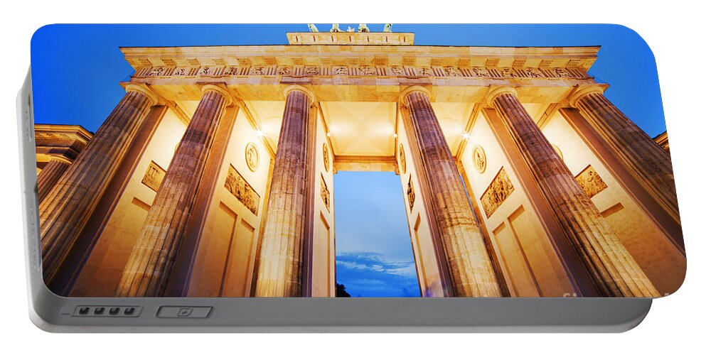 Brandenburg Portable Battery Charger featuring the photograph Brandenburg Gate Berlin Germany #2 by Michal Bednarek