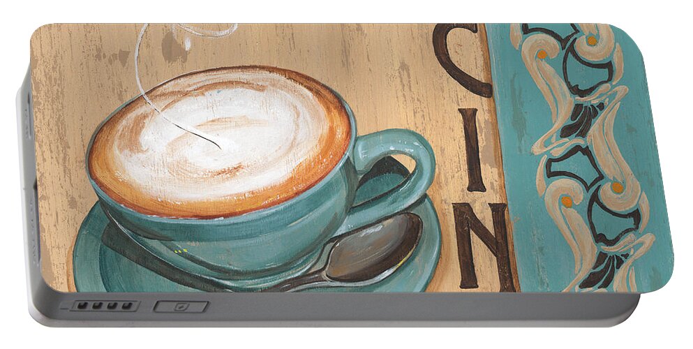 Food Portable Battery Charger featuring the painting Cafe Nouveau 1 #2 by Debbie DeWitt