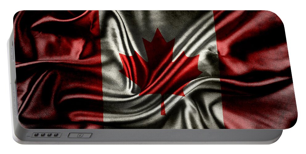 Flag Portable Battery Charger featuring the photograph Canadian flag #2 by Les Cunliffe