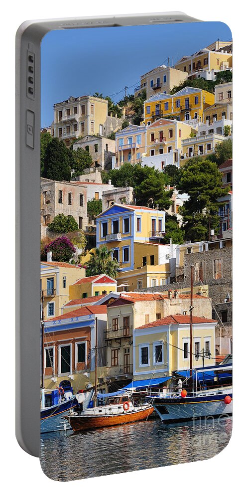 Symi Portable Battery Charger featuring the photograph Colorful Symi #7 by George Atsametakis