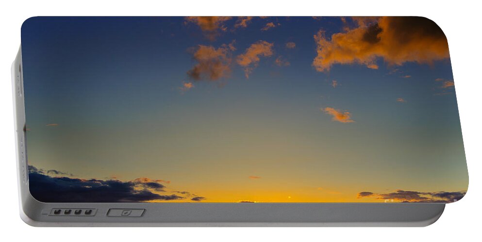 Hawaii Portable Battery Charger featuring the photograph Couple watching the sunset on a beach in Maui Hawaii USA #2 by Don Landwehrle