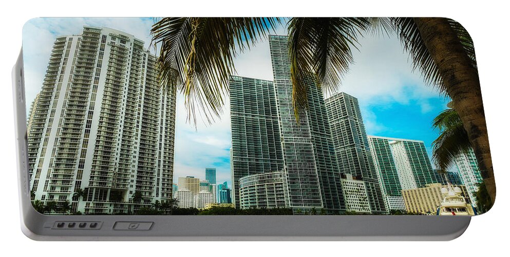 Architecture Portable Battery Charger featuring the photograph Downtown Miami by Raul Rodriguez