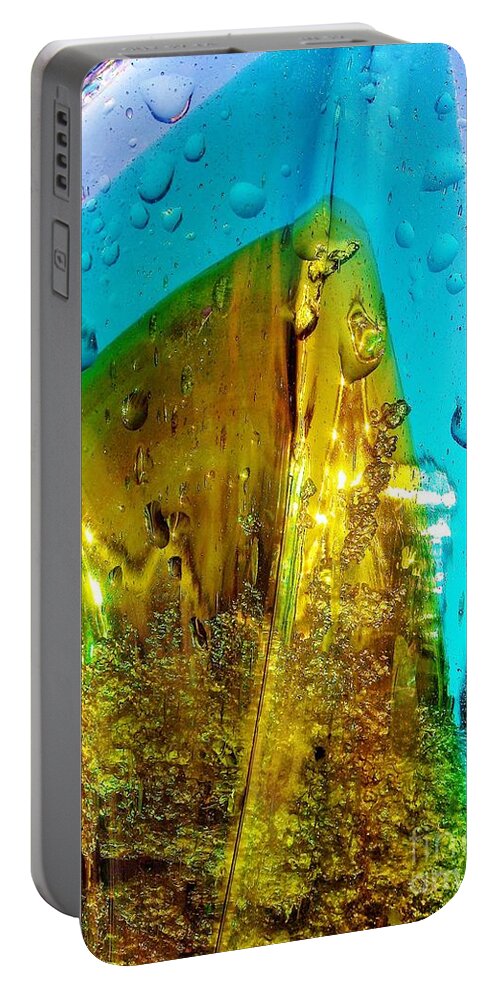 Still Life Portable Battery Charger featuring the photograph Glass Color and Light by Kathi Mirto
