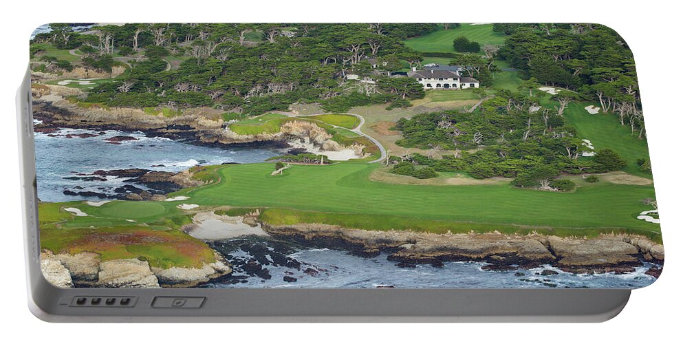 Photography Portable Battery Charger featuring the photograph Golf Course On An Island, Pebble Beach #2 by Panoramic Images