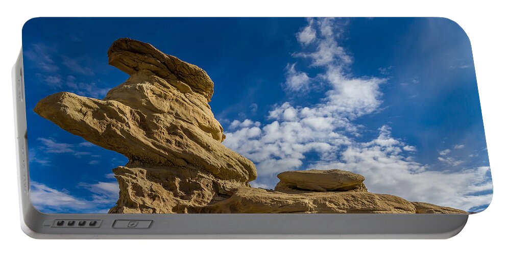 Badlands Portable Battery Charger featuring the photograph Hoodoo Rock Formations by Ron Pate