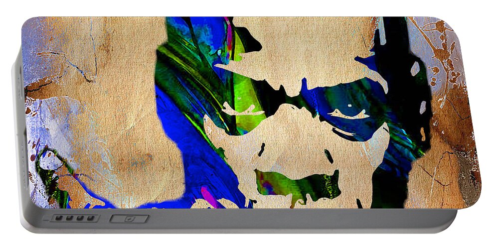 Jay Z Art Portable Battery Charger featuring the mixed media Jay Z Collection #24 by Marvin Blaine