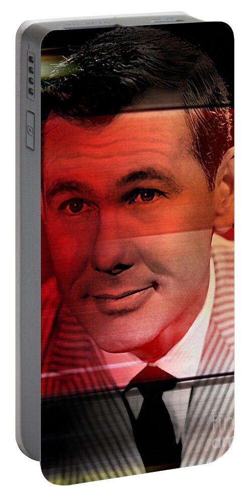 Johnny Carson Photographs Mixed Media Portable Battery Charger featuring the mixed media Johnny Carson #2 by Marvin Blaine