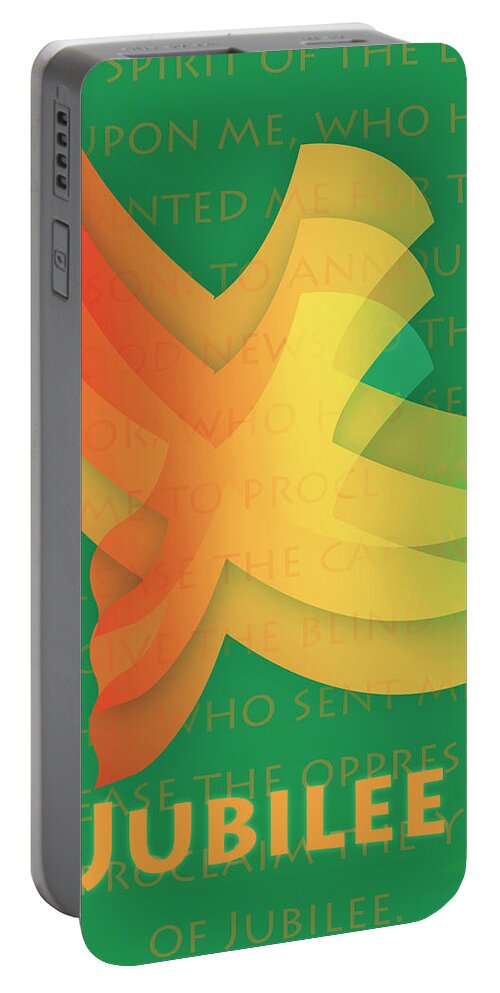 Jubilee Portable Battery Charger featuring the digital art Jubilee by Chuck Mountain