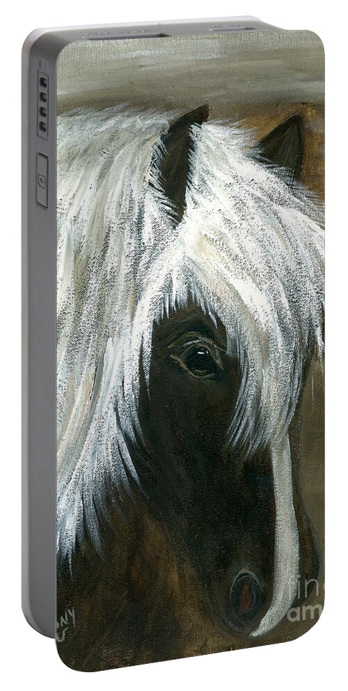 Horse Portable Battery Charger featuring the painting Kola by Barbie Batson