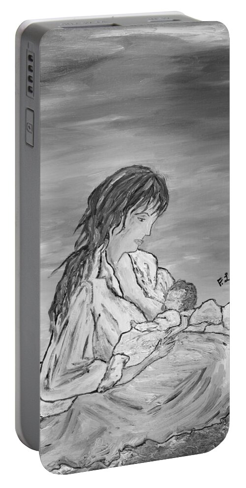 Drawing Portable Battery Charger featuring the painting Legame continuo #2 by Loredana Messina