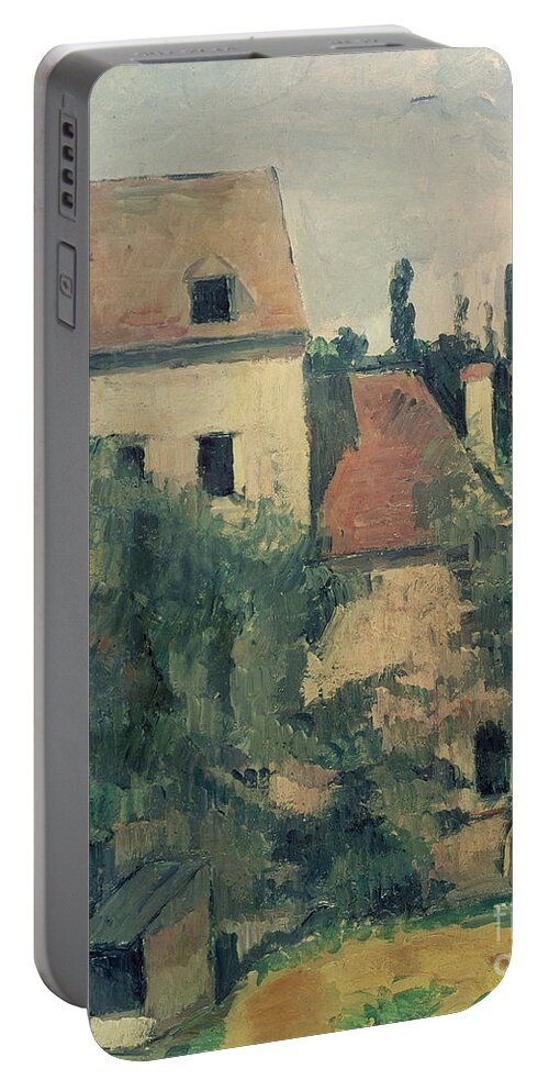 Landscape; Post-impressionist; France Portable Battery Charger featuring the painting Moulin de la Couleuvre at Pontoise by Paul Cezanne