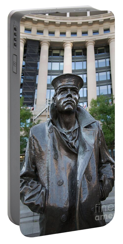 Exterior Portable Battery Charger featuring the digital art Navy Memorial #2 by Carol Ailles