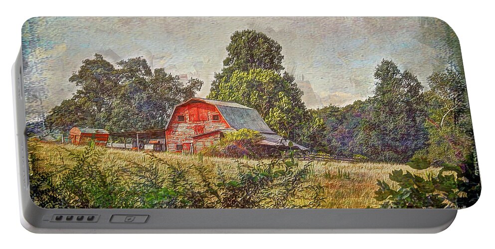 Old Farm Portable Battery Charger featuring the digital art Old Farm #2 by Savannah Gibbs