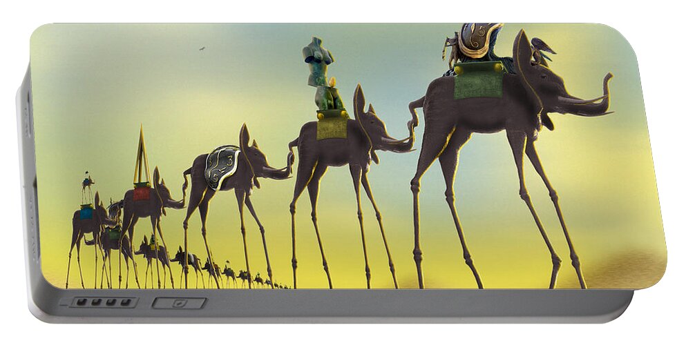 Surrealism Portable Battery Charger featuring the photograph On the Move by Mike McGlothlen