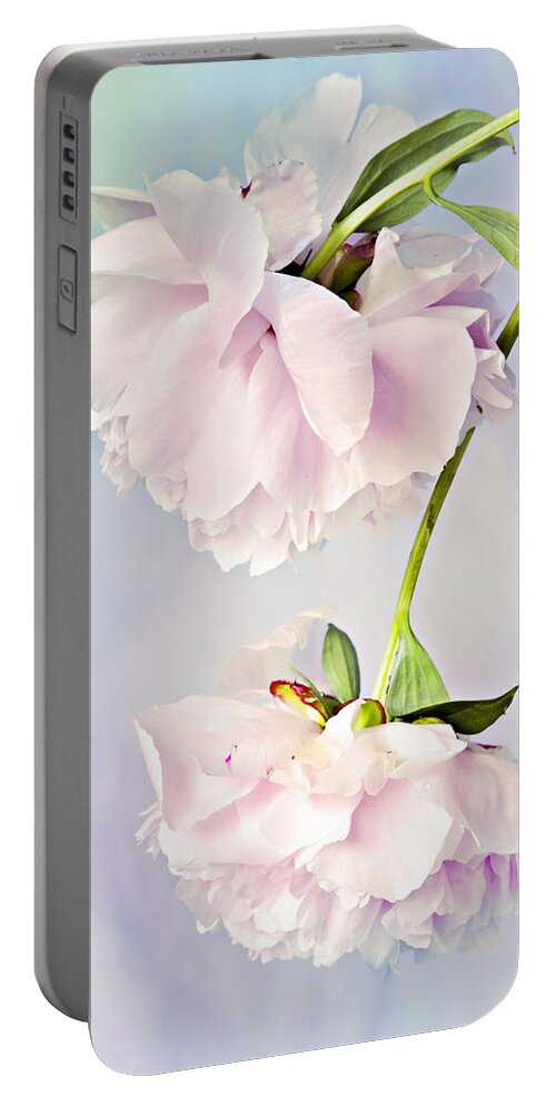 Peonies Portable Battery Charger featuring the photograph Pastel Peonies by Theresa Tahara