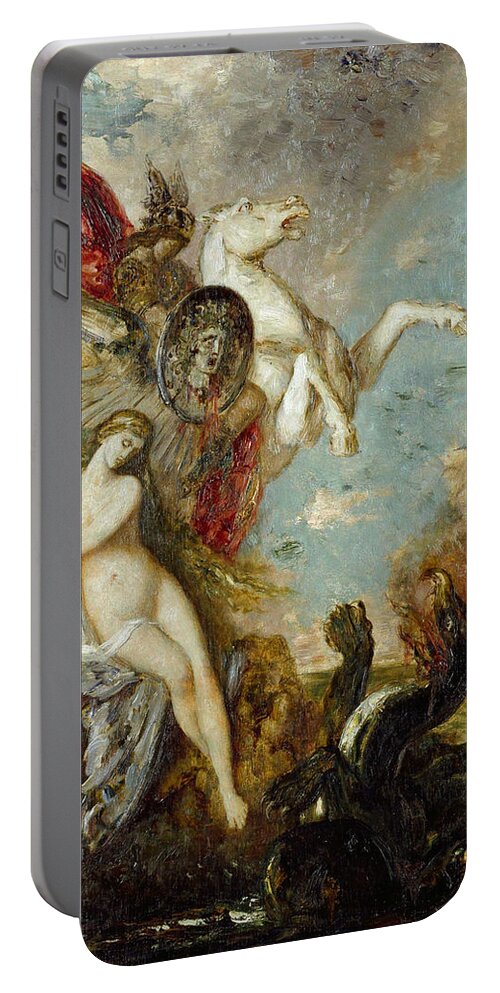 Gustave Moreau Portable Battery Charger featuring the painting Perseus and Andromeda #2 by Gustave Moreau