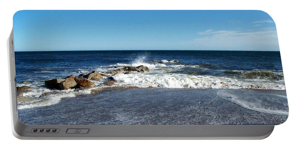 Massachusetts Beaches Portable Battery Charger featuring the photograph Massachusetts Plum Island themed products by Eunice Miller