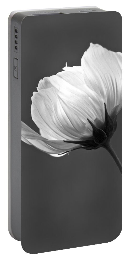 Flower Portable Battery Charger featuring the photograph Simply Beautiful in Black and White by Penny Meyers